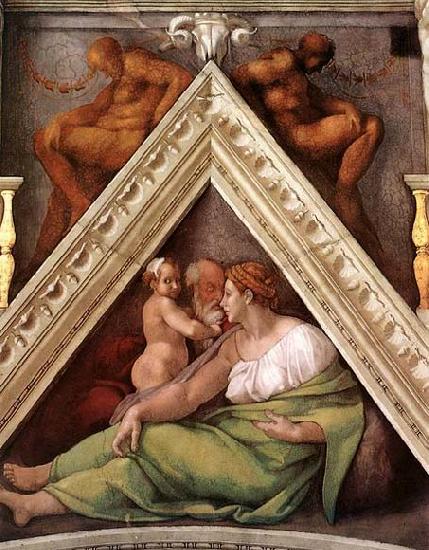 Michelangelo Buonarroti Ancestors of Christ oil painting picture